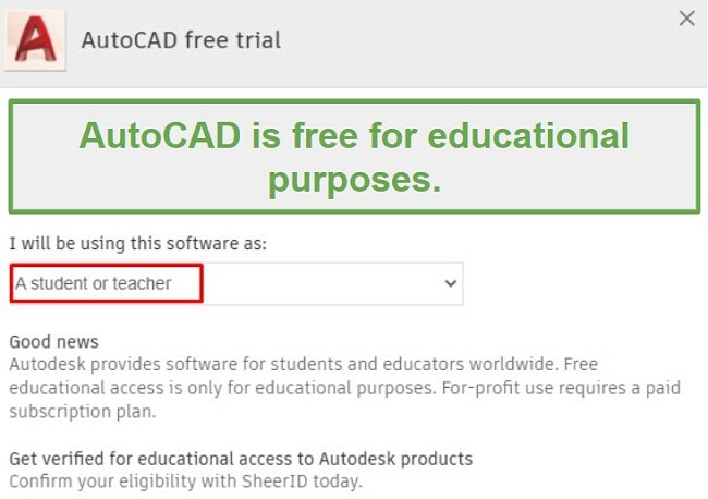 free autocad for students mac